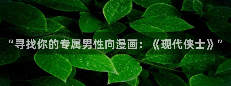 omofun动漫视频网提供最新最快的动漫新番：“寻找你的专属男性向漫画：《现代侠士》”