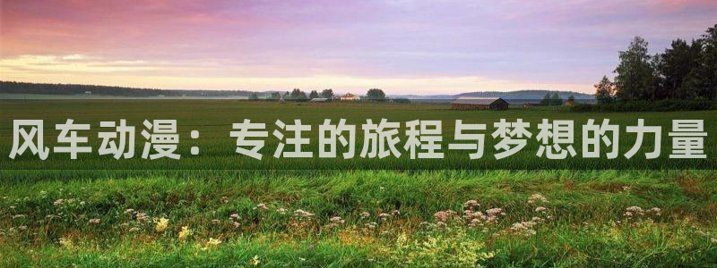 omofun动漫在哪下载：风车动漫：专注的旅程与梦想的力量